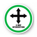 Durastripe Circle Sign - 4-Way Intersection