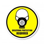 Durastripe Circle Sign - Breathing Protection Required