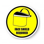 Durastripe Circle Sign - Face Shield Required