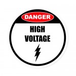 Durastripe Circle Sign - High Voltage Danger Authorized Personnel Only